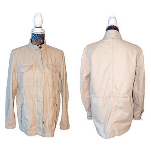 Gap Large 100% Cotton Khaki Utility Cargo Jacket